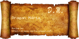 Dragan Márta névjegykártya