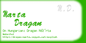 marta dragan business card